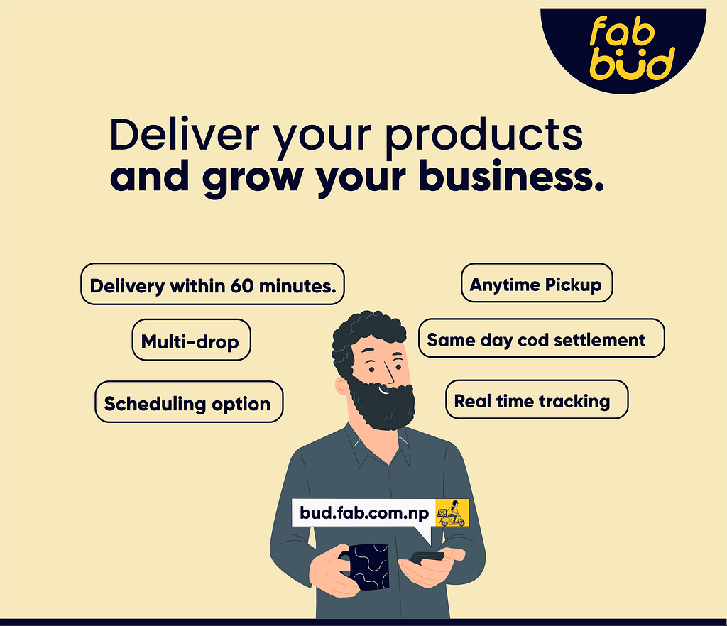 Kathmandu, Get ready to delivery your orders within 60 minutes. - Fab Bud